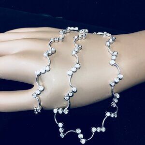 Custom  Necklace Collar Simply Elegant Design 78 VS1 Diamonds 18K White Gold